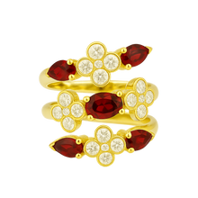 Charger l'image dans la galerie, Bague Margaux - Grenats