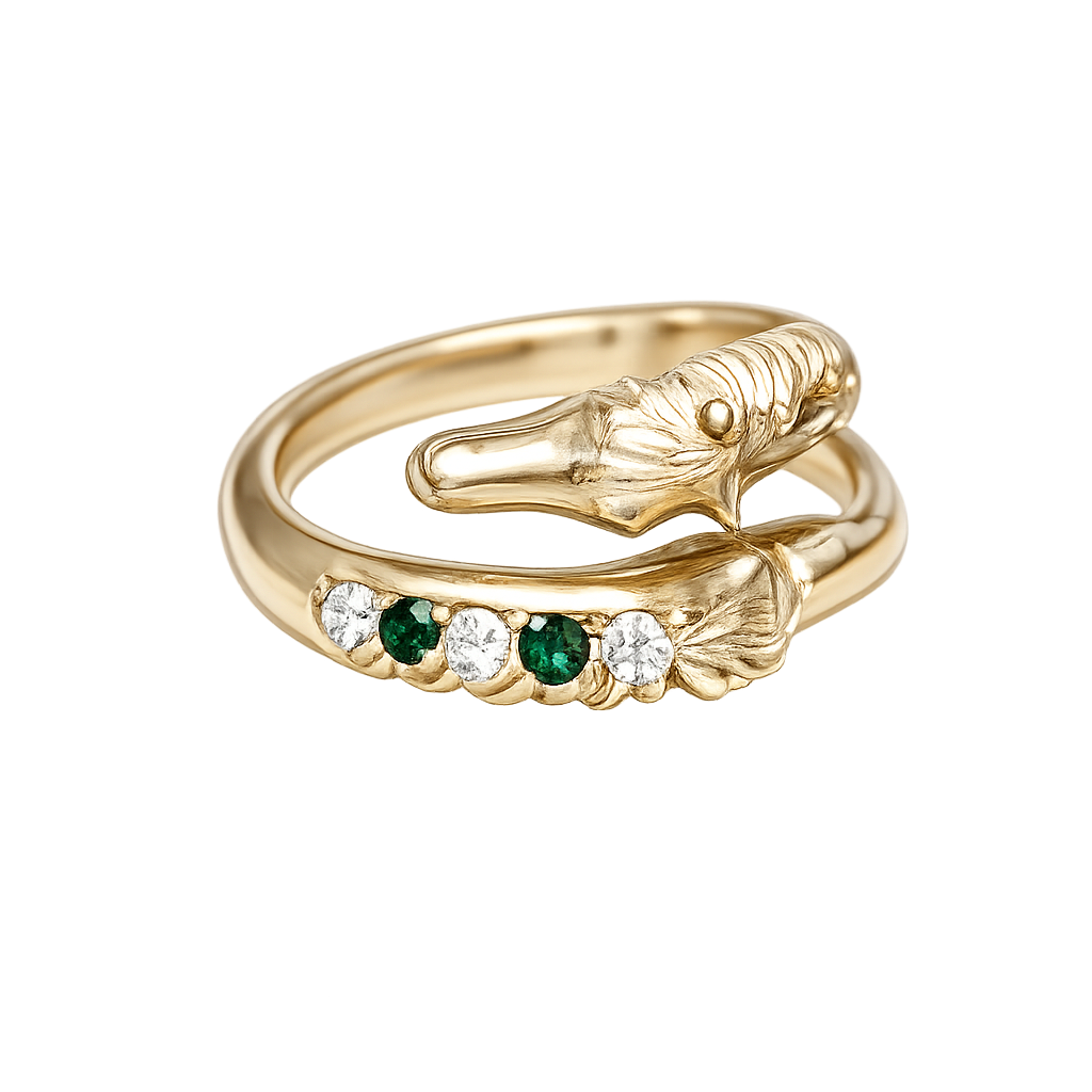 Bague Equus - Émeraudes