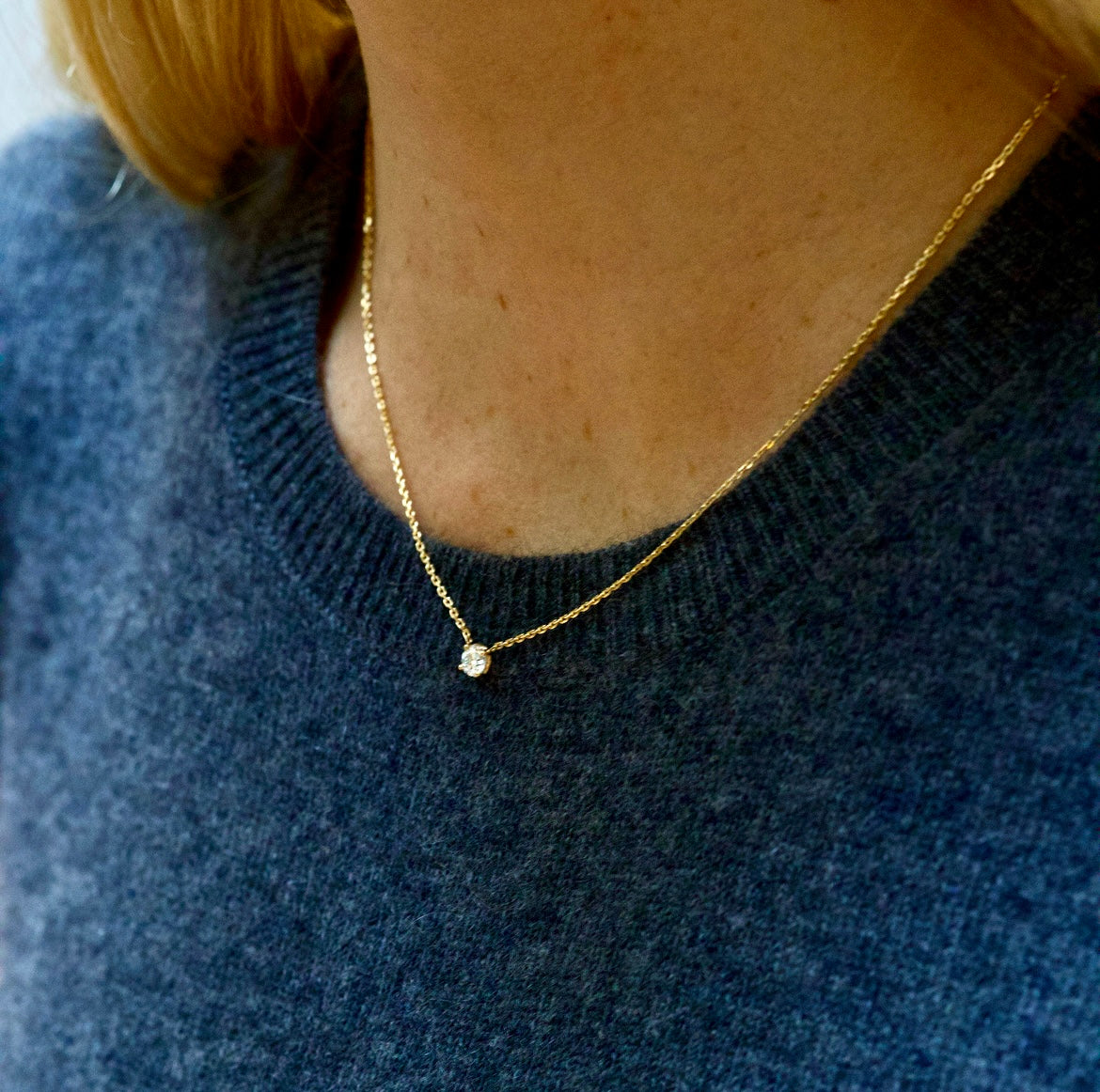 0.5 ct Solitaire Diamond Necklace