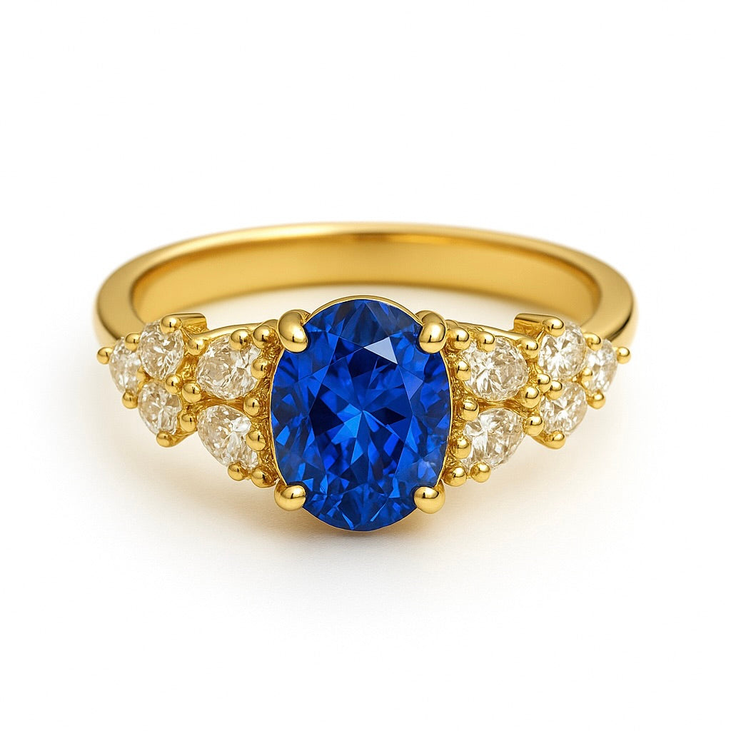 Bague Ava - Saphir bleu