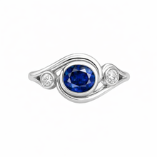 Charger l'image dans la galerie, Bague Marine - Saphir bleu