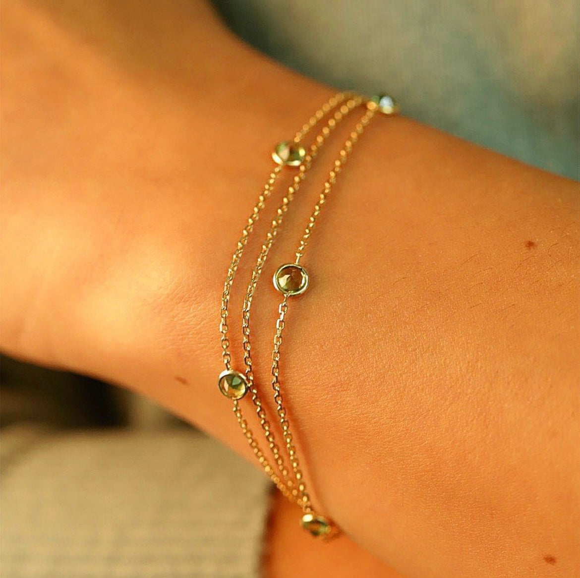Mathilde Bracelet - Peridots