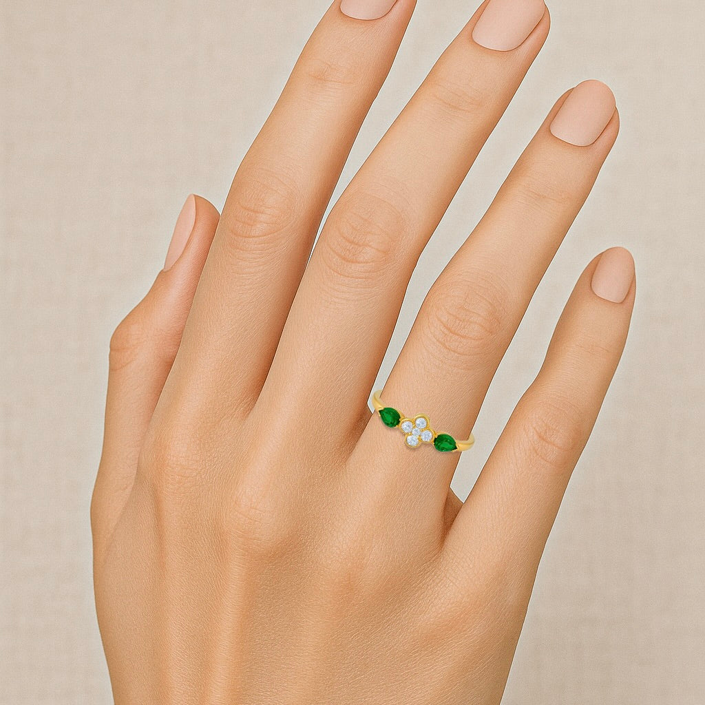 Pauline Ring - Green Tourmalines