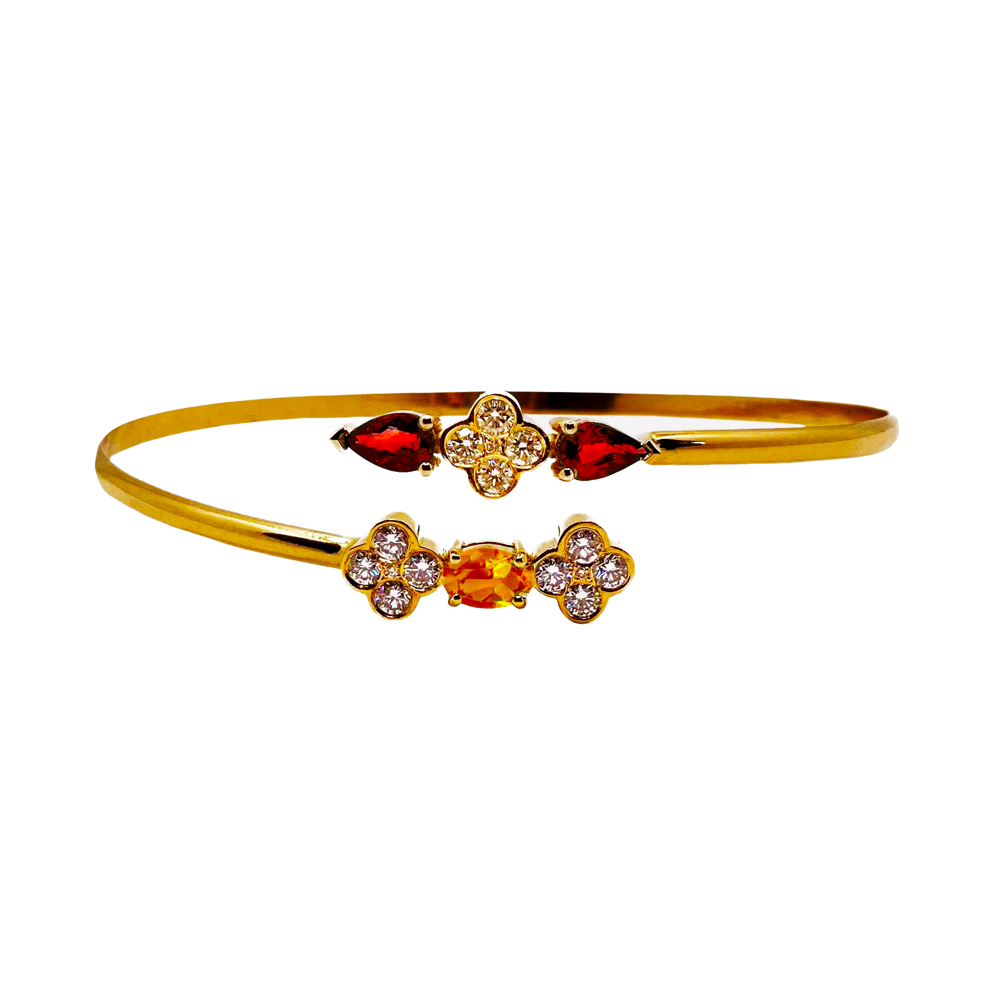 Diane bracelet - Citrine and Red Garnets