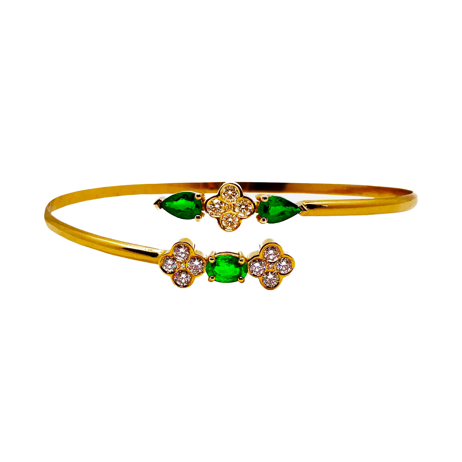 Diane bracelet - Light Tourmaline and Dark Tourmalines