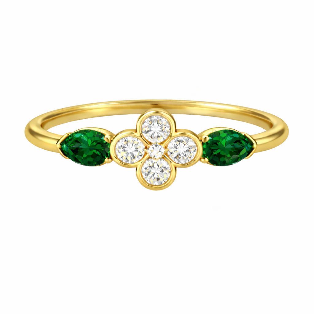 Pauline Ring - Green Tourmalines