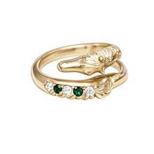 Charger l'image dans la galerie, Bague Equus - Émeraudes
