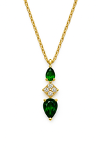 Charger l&#39;image dans la galerie, Collier Alexandra - Tourmaline claire et tourmaline foncée
