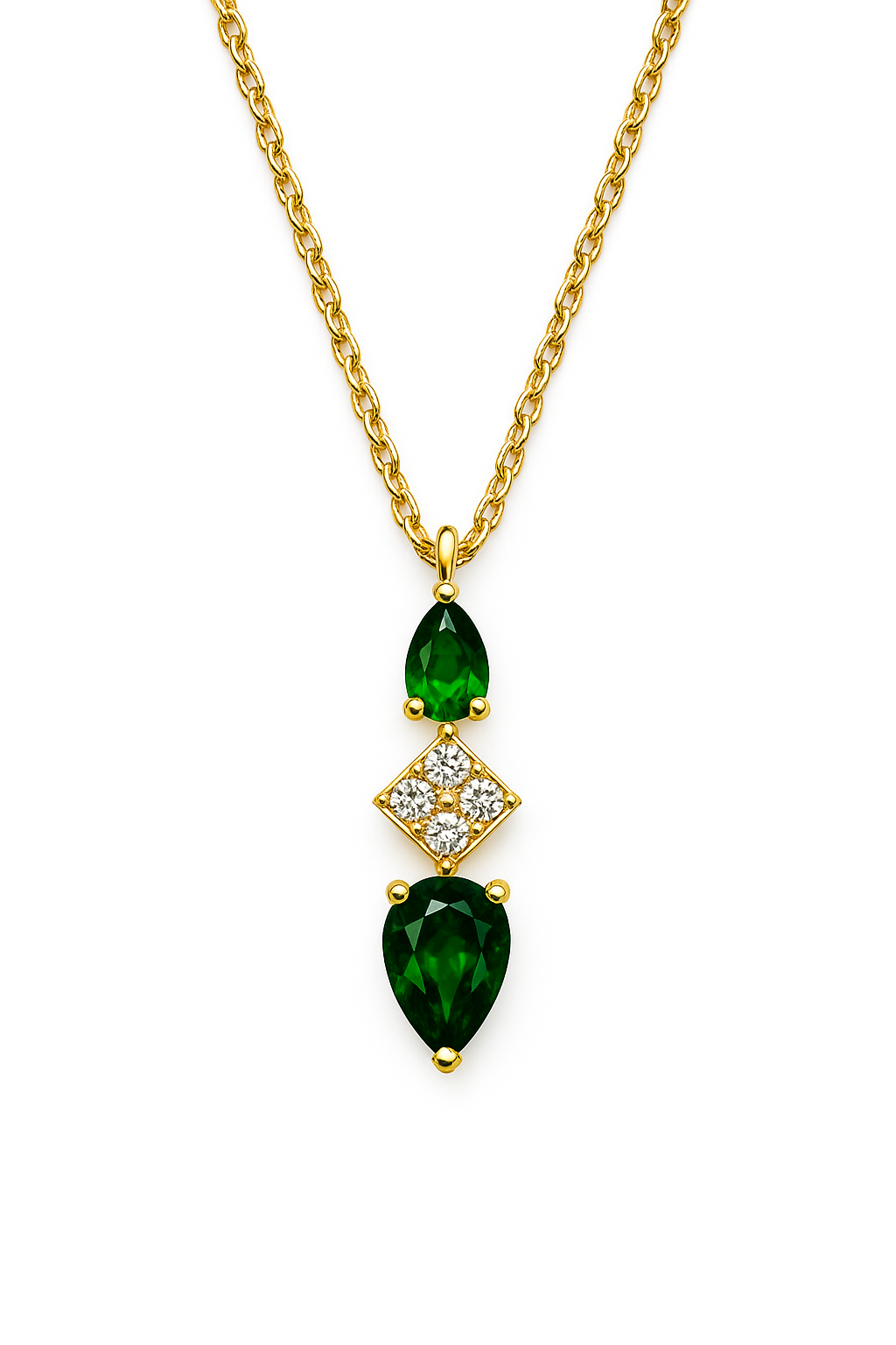 Collier Alexandra - Tourmaline claire et tourmaline foncée