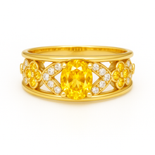 Charger l&#39;image dans la galerie, Bague Anastasia - Saphir jaune
