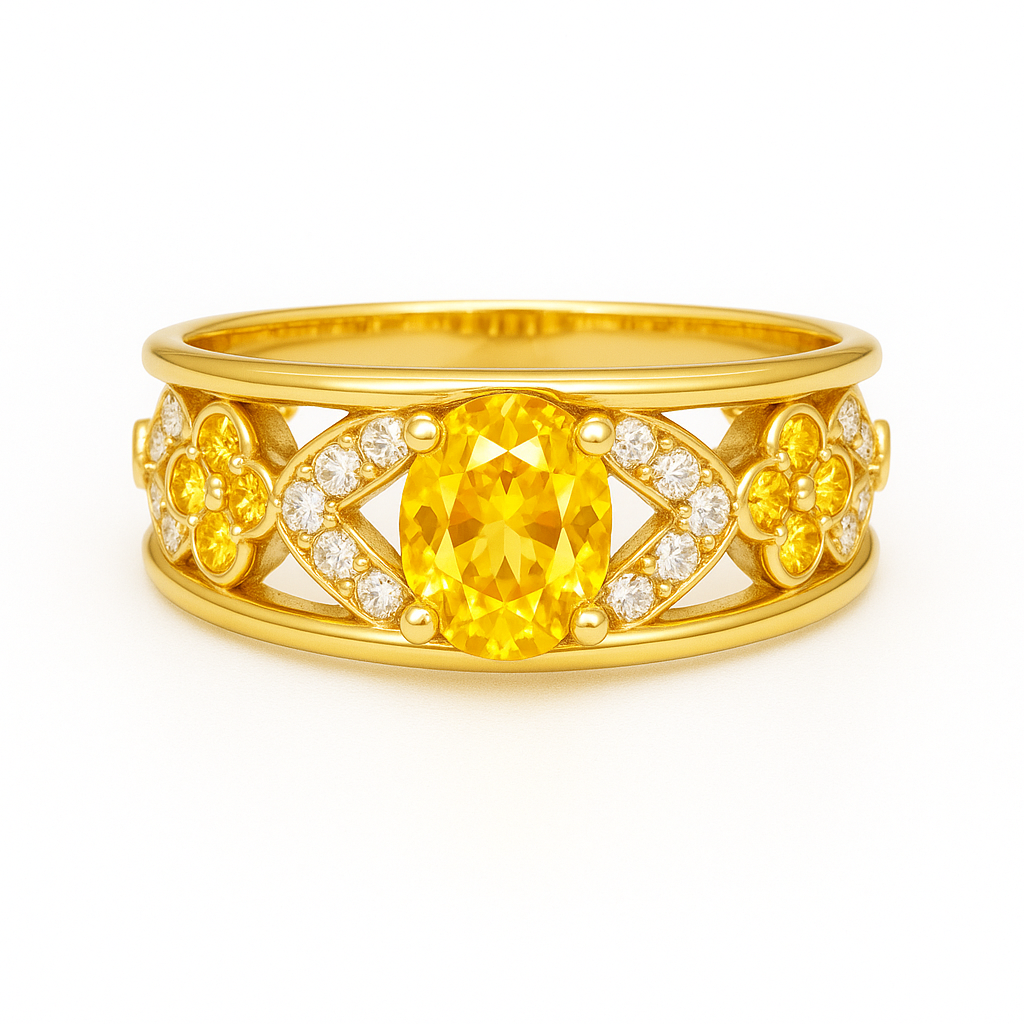 Bague Anastasia - Saphir jaune