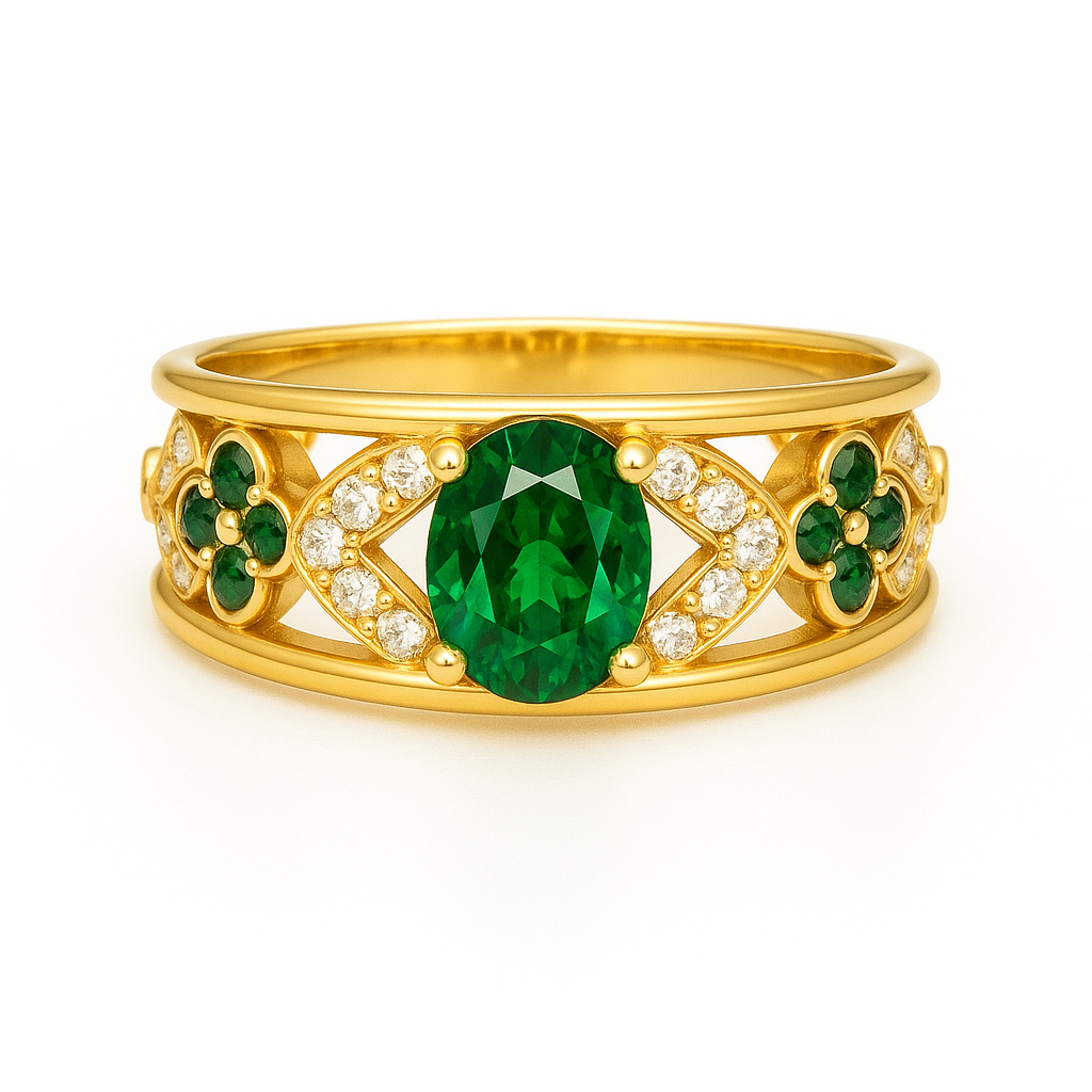 Bague Anastasia - Saphirs verts