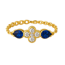Charger l&#39;image dans la galerie, Bague Charlotte - Saphirs bleus
