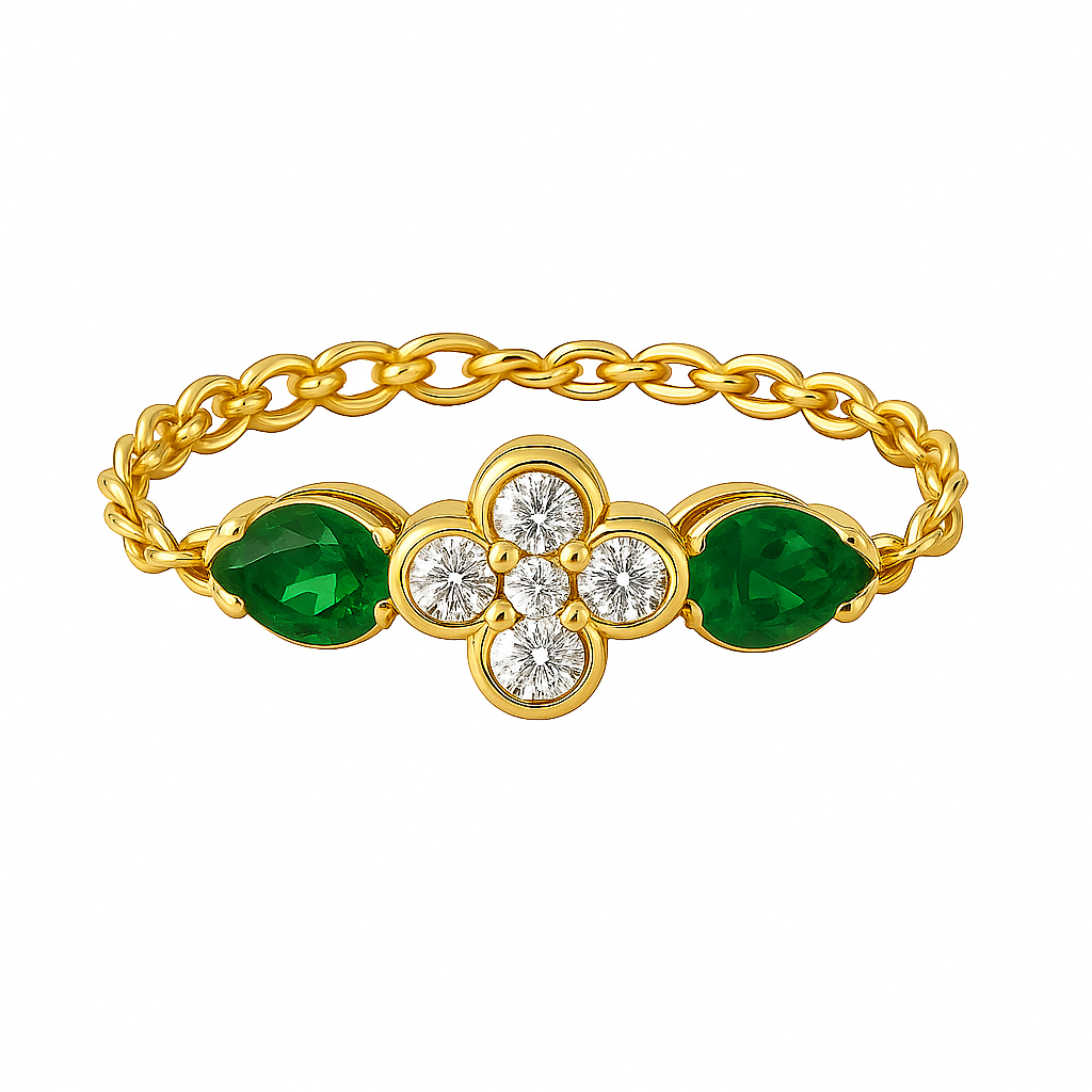 Charlotte Ring - Green Tourmalines