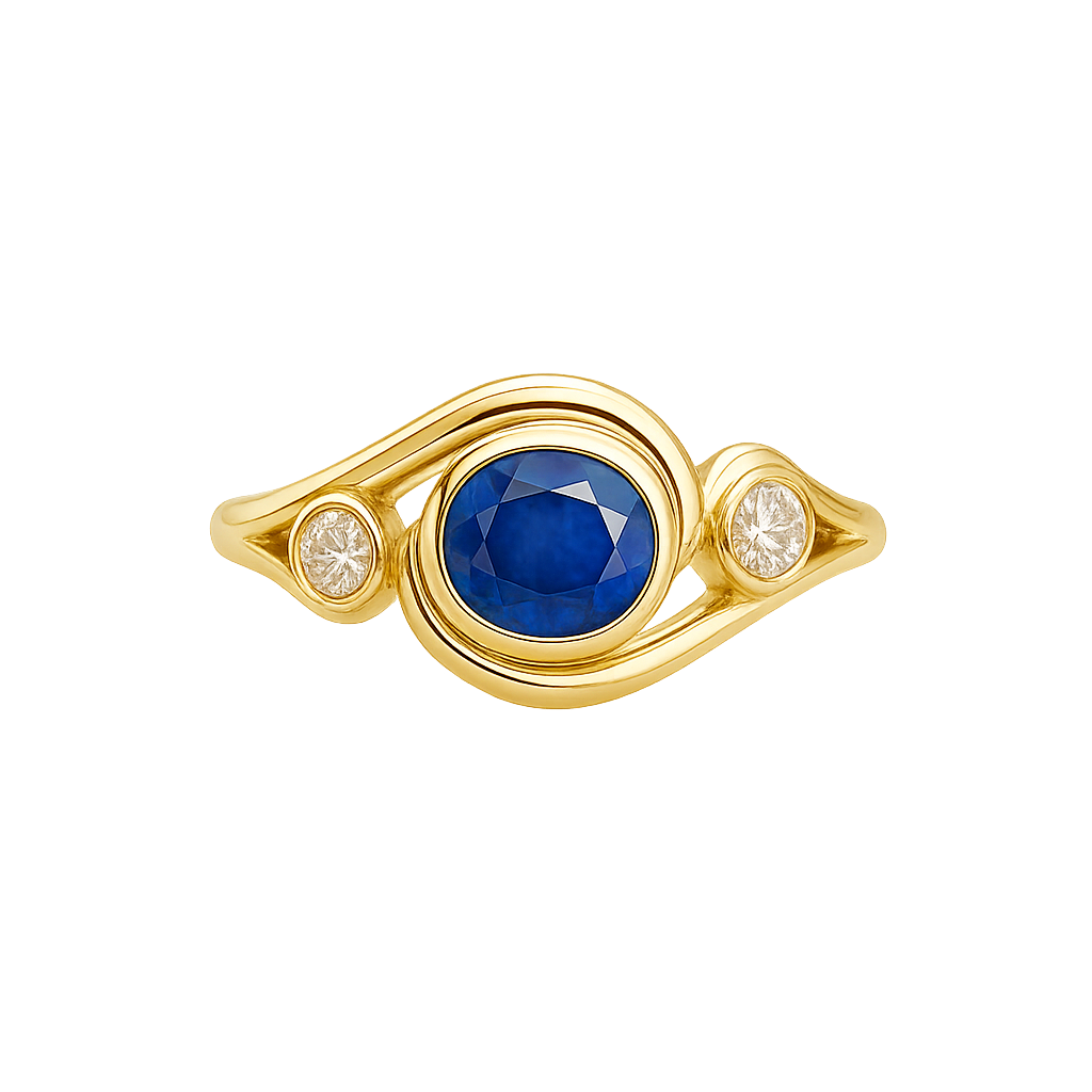 Bague Marine - Saphir bleu