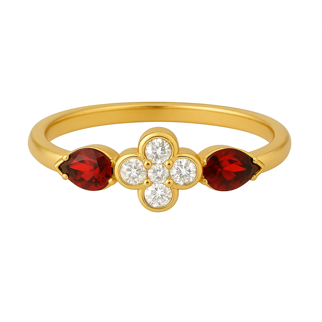 Bague Pauline - Grenats