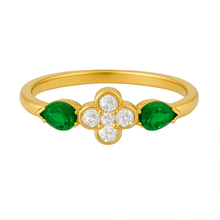 Charger l&#39;image dans la galerie, Bague Pauline - Tourmalines vertes
