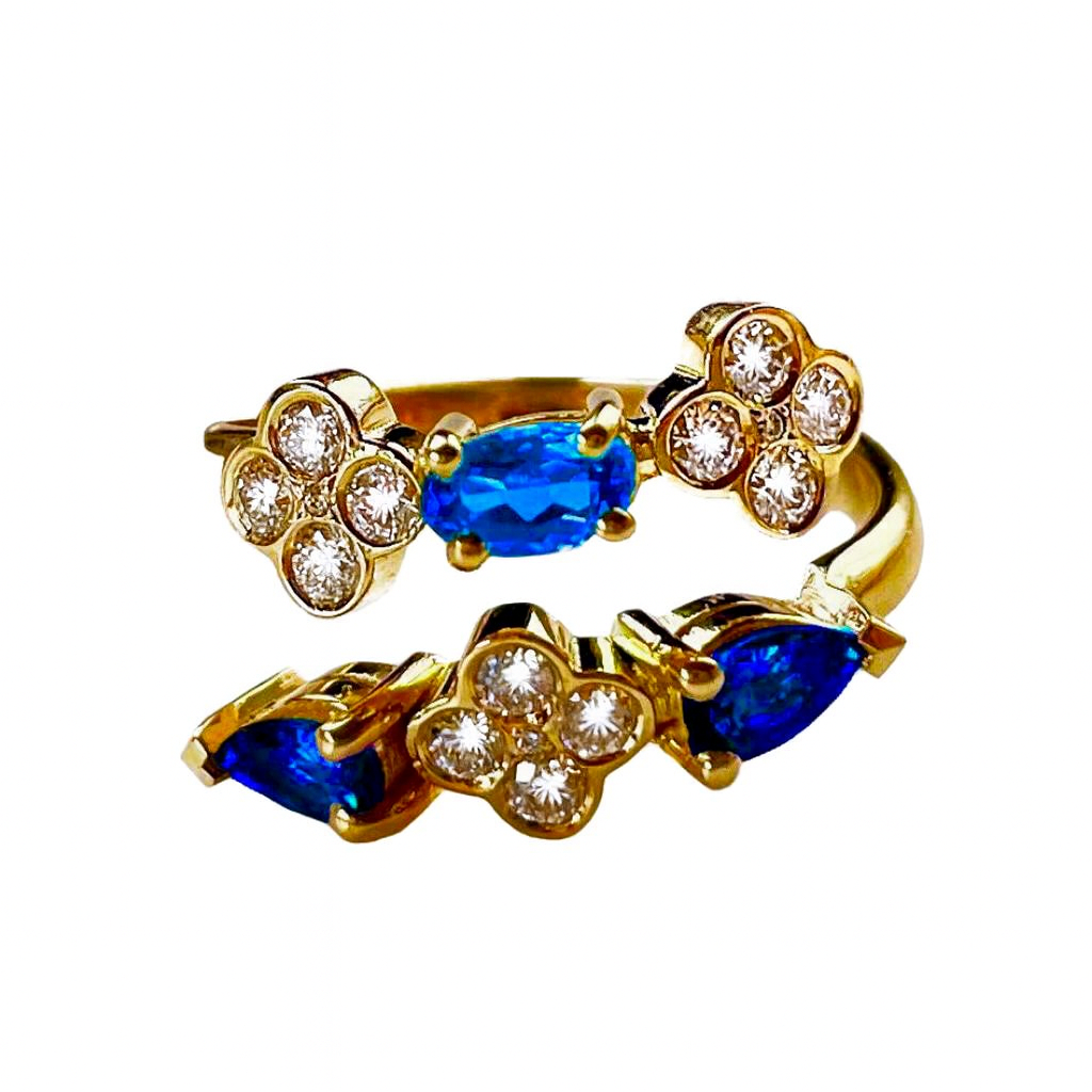 Bague Elisabeth - Topaze et Saphirs