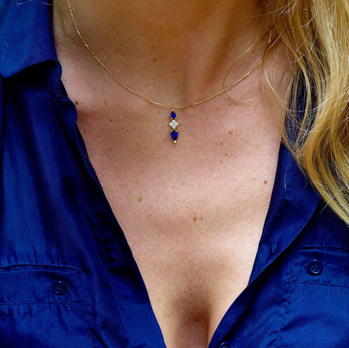 Alexandra Necklace - Blue Sapphires
