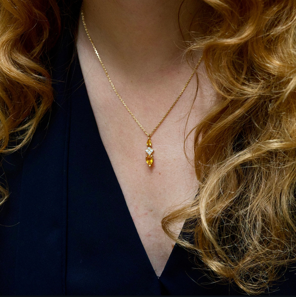 Alexandra Necklace - Yellow Sapphires