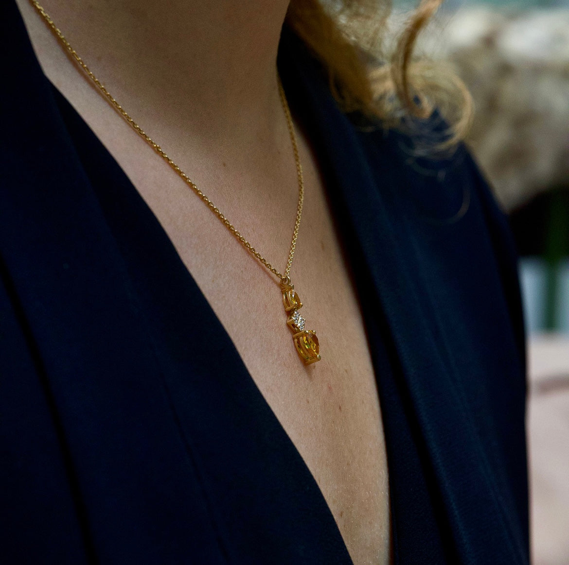 Alexandra Necklace - Yellow Sapphires