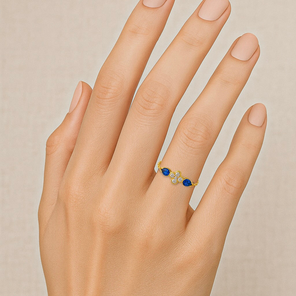 Charlotte Ring - Blue Sapphires