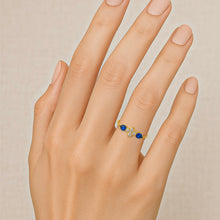 Charger l&#39;image dans la galerie, Bague Charlotte - Saphirs bleus
