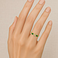 Charger l&#39;image dans la galerie, Bague Charlotte - Tourmalines vertes
