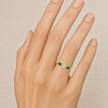 Charger l&#39;image dans la galerie, Bague Pauline - Tourmalines vertes
