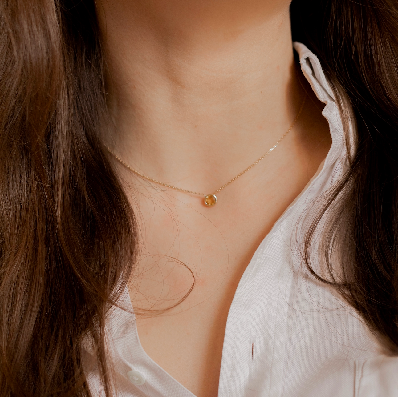 Daisy Necklace - Citrine